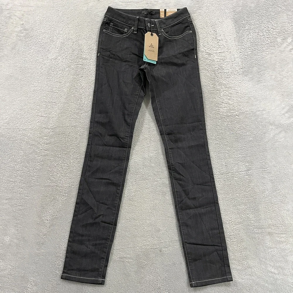 prAna Kayla High Rise Jeans Denim Solid Women's 00 24 Stretch 32